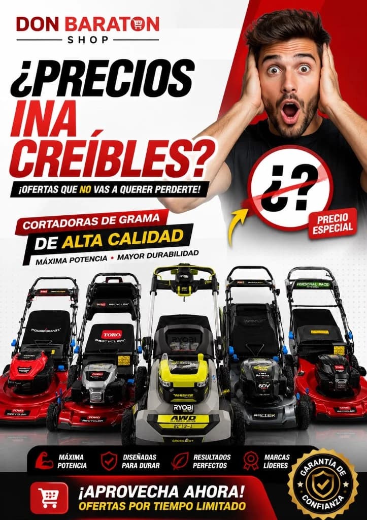¿Precios increíbles? Cortadoras de grama de alta calidad en Don Baratón Shop
